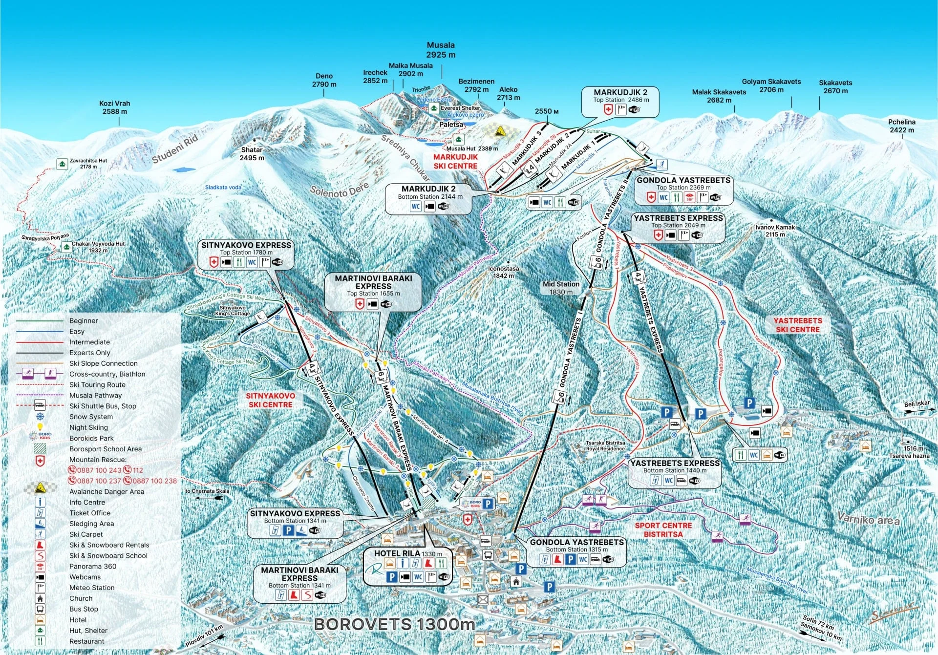 Borovets-Map-Piste